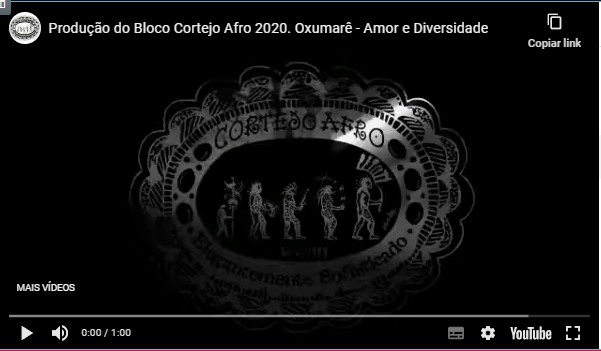 Produção do Bloco Cortejo Afro 2020.  Oxumarê - Amor e Diversidade